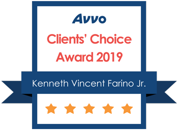 AVVO Clients’ Choice Award 2019 Kenneth Vincent Farino Jr. | five stars